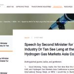 Speech by Second Minister for Trade and Industry Dr Tan See Leng at the LNG and Hydrogen Gas Markets Asia Conference